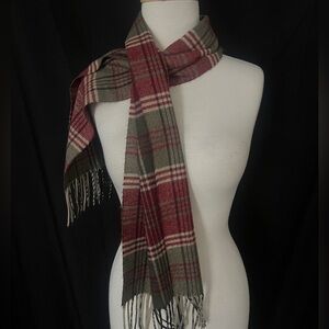 Christian Dior Cashmaire Plaid Scarf